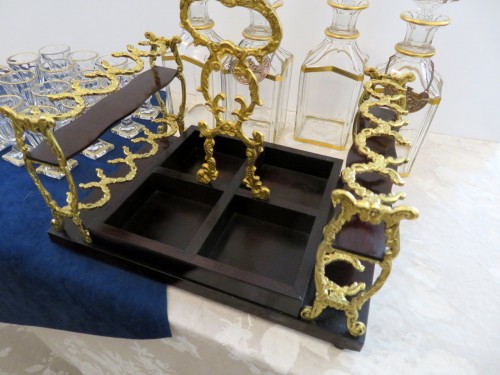 Antiquités - Tantalus Box in Boulle marquetry Napoleon III period 19th