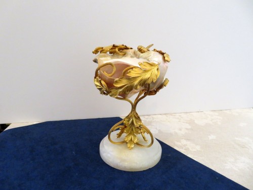 Shellfish and gilt bronze trinket dish Napoléon III 19th - Decorative Objects Style Napoléon III