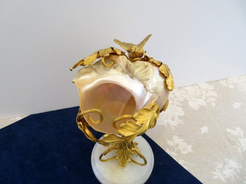 Decorative Objects  - Shellfish and gilt bronze trinket dish Napoléon III 19th