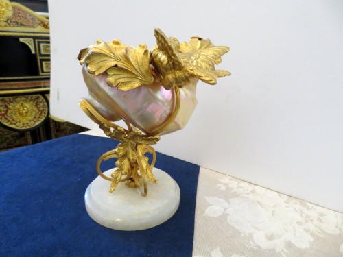 Antiquités - Shellfish and gilt bronze trinket dish Napoléon III 19th