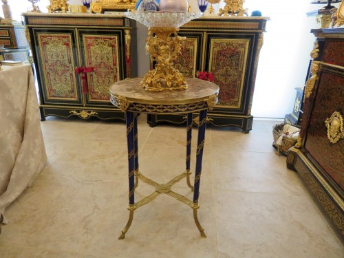 Little Table in bronze and rosewood blue 19th - Furniture Style Napoléon III