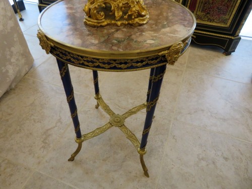 Little Table in bronze and rosewood blue 19th - 