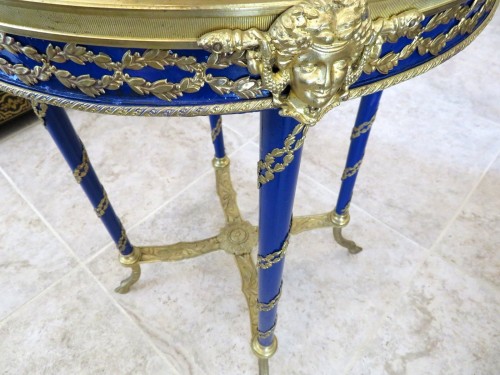 Little Table in bronze and rosewood blue 19th - Napoléon III