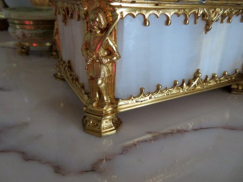 Napoléon III - Box in Onyx and bronze marquetry 19th