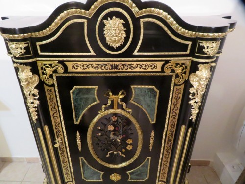 Buffet Napoléon III en marqueterie de pierre dure et marqueterie Boulle  - Napoléon III