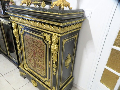 Mobilier Buffet - Haut meuble d’appui en marqueterie Boulle époque Napoléon III