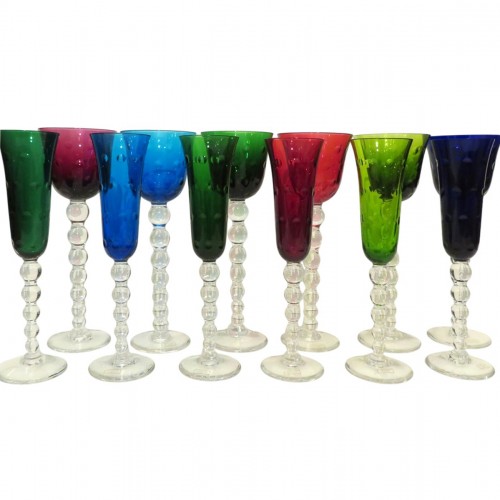 Saint Louis Bubbles Service 6 verres à vin du Rhin et 6 flutes