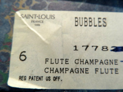 Antiquités - Saint Louis Bubbles Service 6 verres à vin du Rhin et 6 flutes