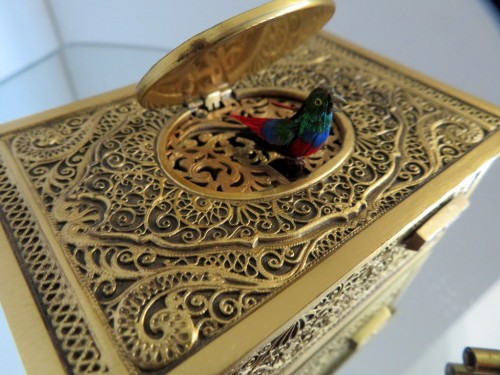 Antiquités - Automaton singing Bird Music Box, attributed t Karl GRIESBAUM 