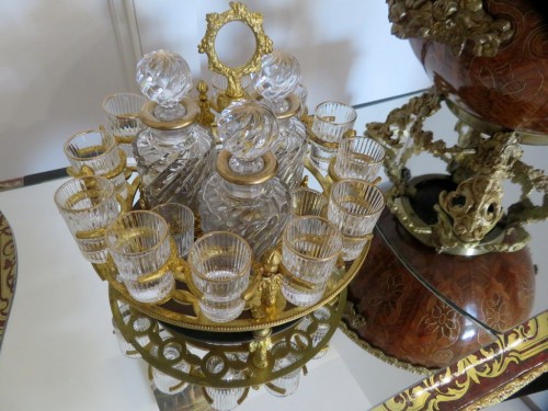 Golden crystal Tantalus Box Globe Napoléon III period 19th - 