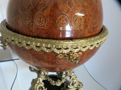 Napoléon III - Golden crystal Tantalus Box Globe Napoléon III period 19th