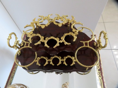 Antiquités - Tantalus Box Polylobed in Boulle marqueterie Napoleon III period 19th