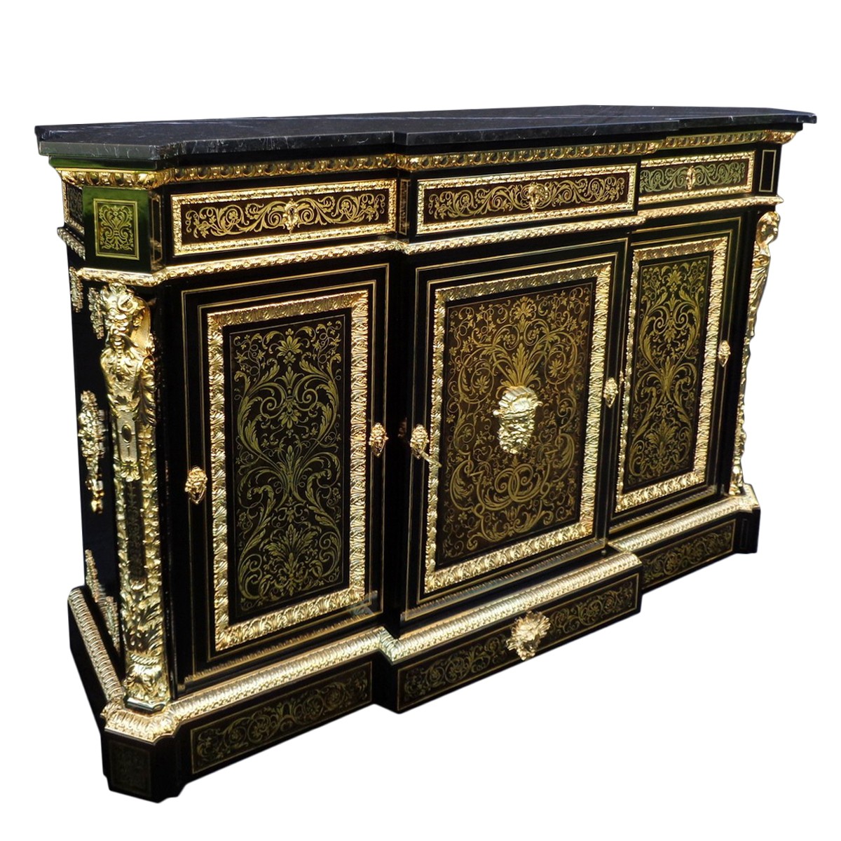 French Boulle Style Credenza Stamped L Winterniiz Ref 70739