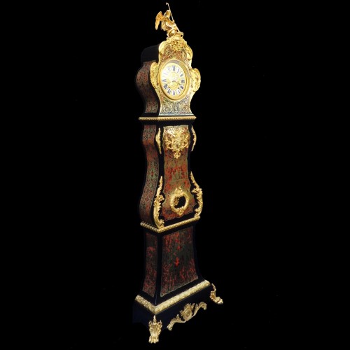 Régulateur de parquet en marqueterie Boulle Epoque Napoléon III - Antiquités Biau