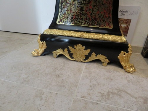 Antiquités - Régulateur de parquet en marqueterie Boulle Epoque Napoléon III