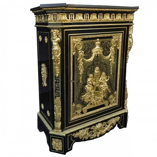  Cabinet Louis XIV stamped Béfort in Boulle Marquetry 19th Napoleon III