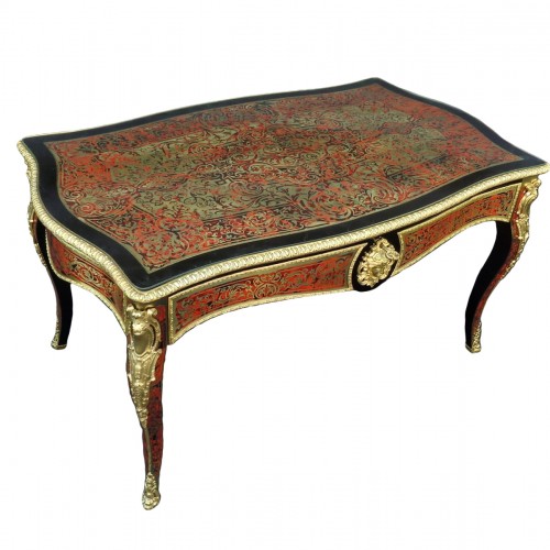 Grand Bureau en marqueterie Boulle époque Napoléon III