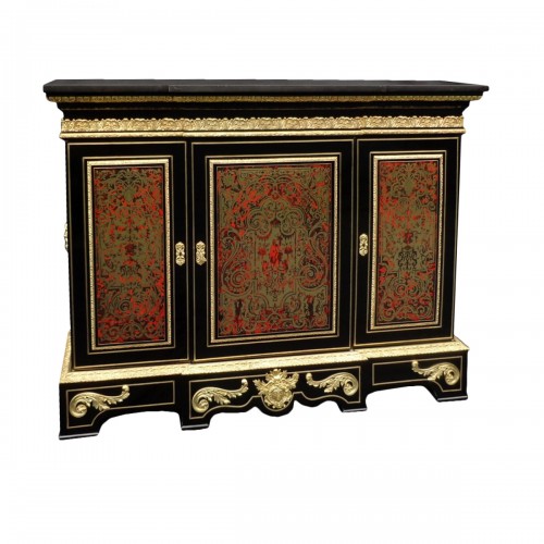 Impressive french credenza in marquetry Boulle 19th Napoléon III period