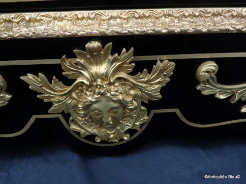 Napoléon III - Impressive french credenza in marquetry Boulle 19th Napoléon III period