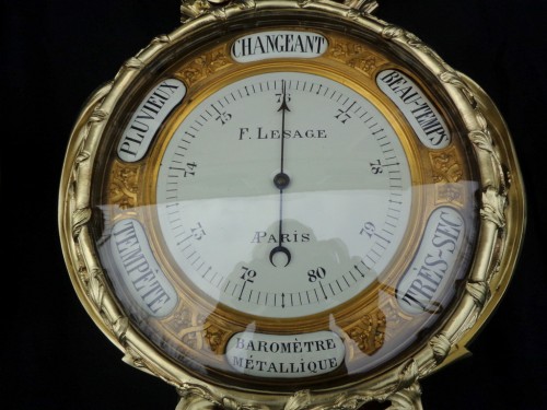 Horloge et Baromètre Napoléon III en marqueterie Boulle - Antiquités Biau