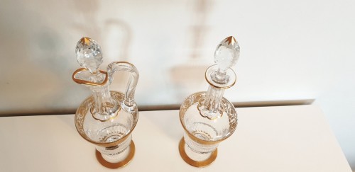 Carafe et aiguière, Cristal de Saint Louis modèle Thistle Or - Verrerie, Cristallerie Style Art nouveau