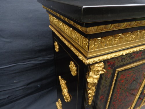 Furniture  -  Cabinet multi colors in Boulle marquetry 19th Napoléon III