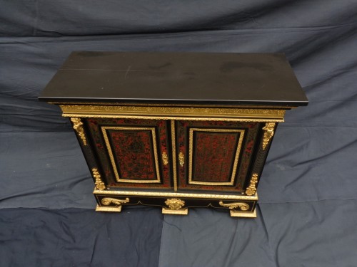  Cabinet multi colors in Boulle marquetry 19th Napoléon III - 
