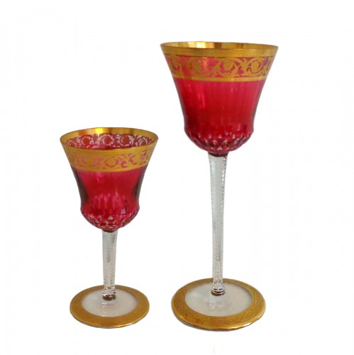 Important set Roemer et Bordeaux en Cristal de Saint Louis Thisthe Or