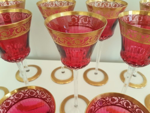 Important set Roemer et Bordeaux en Cristal de Saint Louis Thisthe Or - Antiquités Biau
