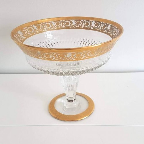 Coupe sur pied en cristal de Saint Louis modéle Thistle Or - Verrerie, Cristallerie Style Art nouveau