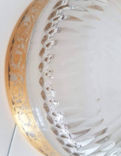 Antiquités - Coupe sur pied en cristal de Saint Louis modéle Thistle Or