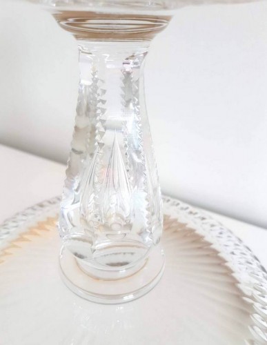 Antiquités - Coupe sur pied en cristal de Saint Louis modéle Thistle Or