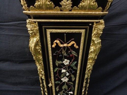 Cabinet in Pietra Dura Boulle marquetry 19th Napoleon III period - Decorative Objects Style Napoléon III