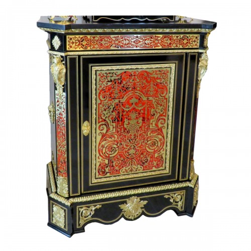  Cabinet in Boulle marquetry 19th Napoléon III Napoleon III period - Perfec