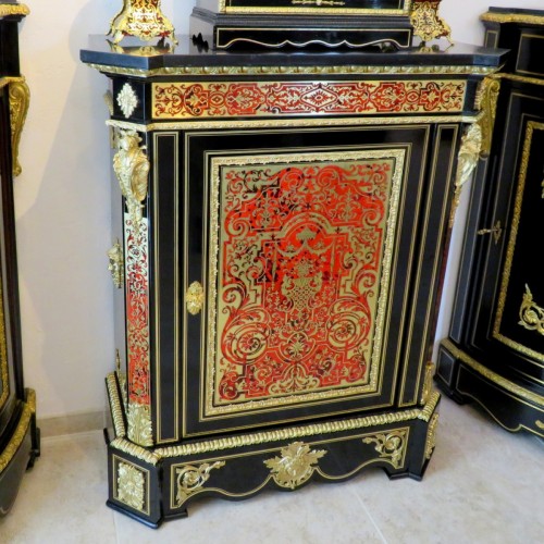 19th century -  Cabinet in Boulle marquetry 19th Napoléon III Napoleon III period - Perfec