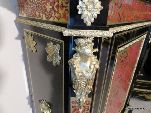 Antiquités -  Cabinet in Boulle marquetry 19th Napoléon III Napoleon III period - Perfec