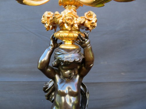 Pair of Candelabra Brown Bronze Napoléon III period - Napoléon III