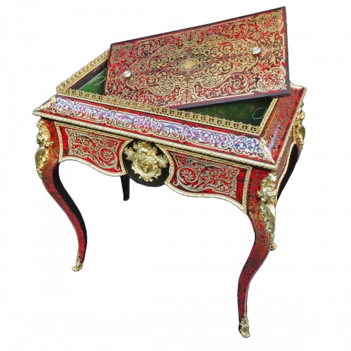  Table Planter in marquetry Boulle 19th Napoléon III period