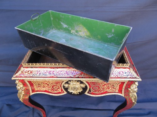  Table Planter in marquetry Boulle 19th Napoléon III period - 