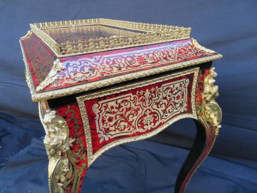 Antiquités -  Table Planter in marquetry Boulle 19th Napoléon III period
