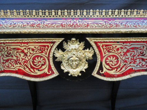 Antiquités -  Table Planter in marquetry Boulle 19th Napoléon III period