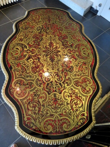 Napoléon III - Table in marquetry Boulle 19th Napoléon III period - Perfect condition