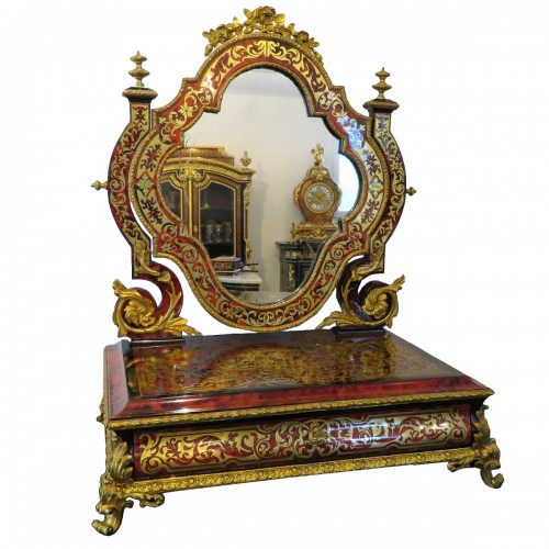 Barbière d'époque Napoléon III en marqueterie Boulle