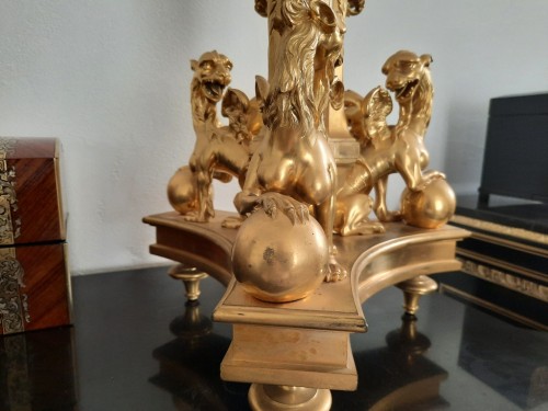 XIXe siècle - Candélabre en Bronze doré 19e