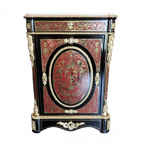 Strongbox Cabinet in Boulle marquetry 19th Napoléon III