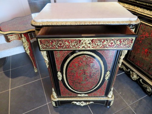 Strongbox Cabinet in Boulle marquetry 19th Napoléon III - 