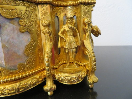 Jewelry Box bronze and Burgau 19th century Napoleon III period  - Objects of Vertu Style Napoléon III