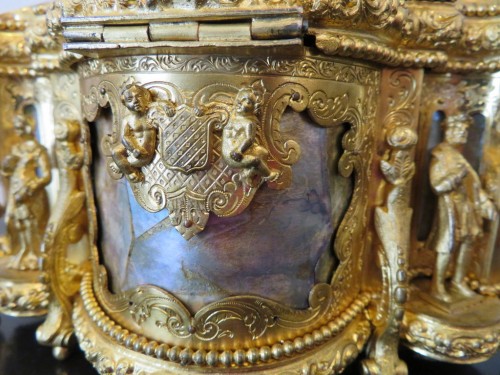 Jewelry Box bronze and Burgau 19th century Napoleon III period  - 