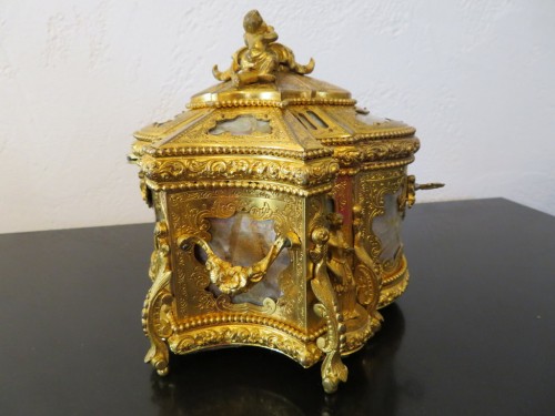 19th century - Jewelry Box bronze and Burgau 19th century Napoleon III period 