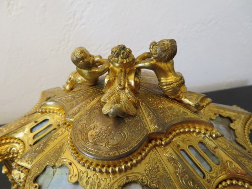 Jewelry Box bronze and Burgau 19th century Napoleon III period  - Napoléon III